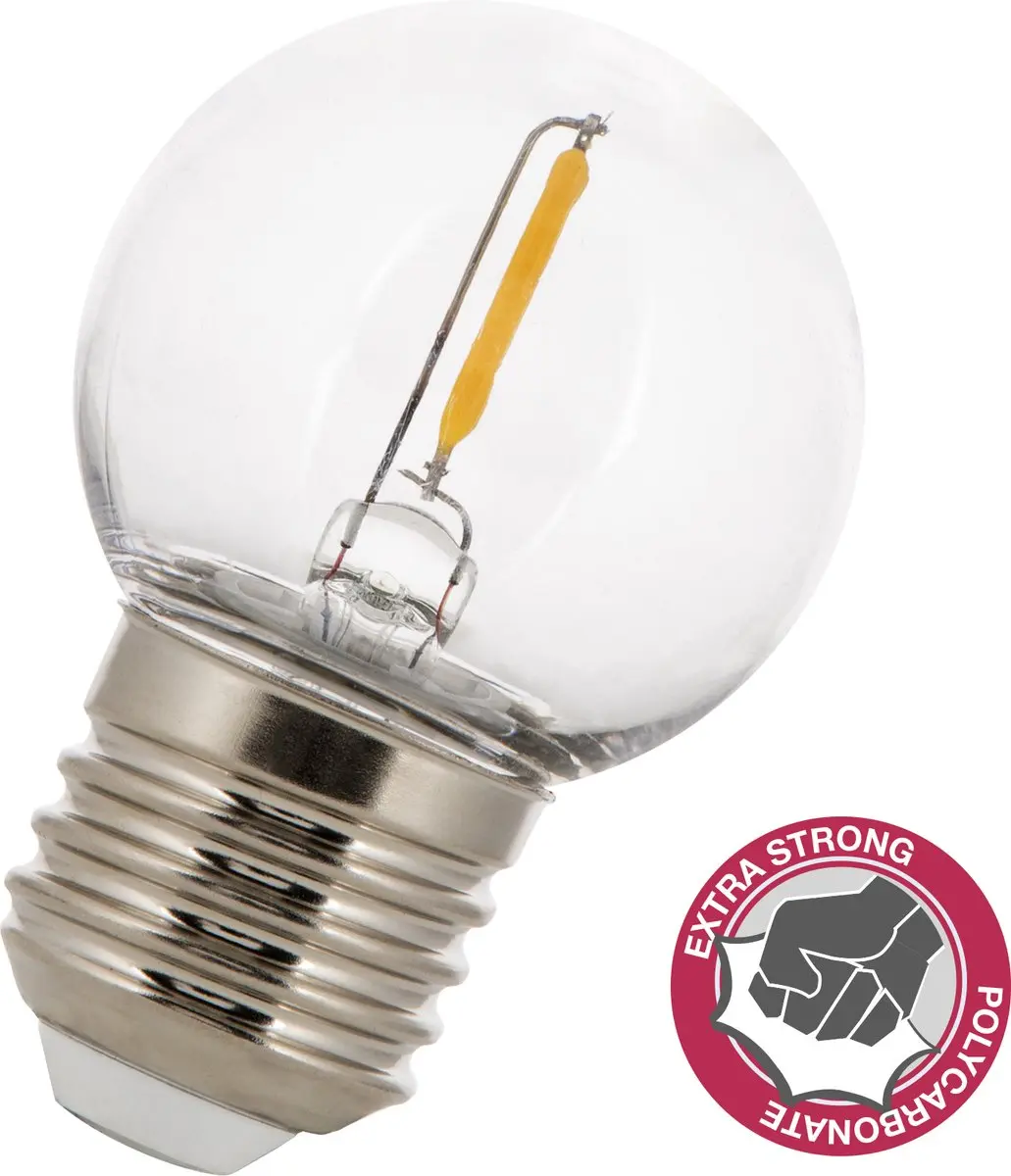 Bailey LED Kogellamp E27 1W - Warm wit - Helder glas - 5 Stuks