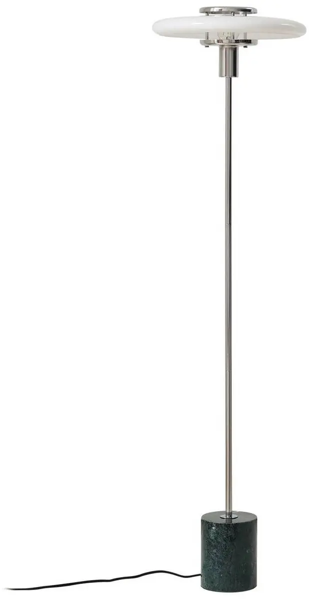 Lindby Vloerlamp Glas Marmer 130cm - E27 - Wit/Groen - afbeelding 6 van 6