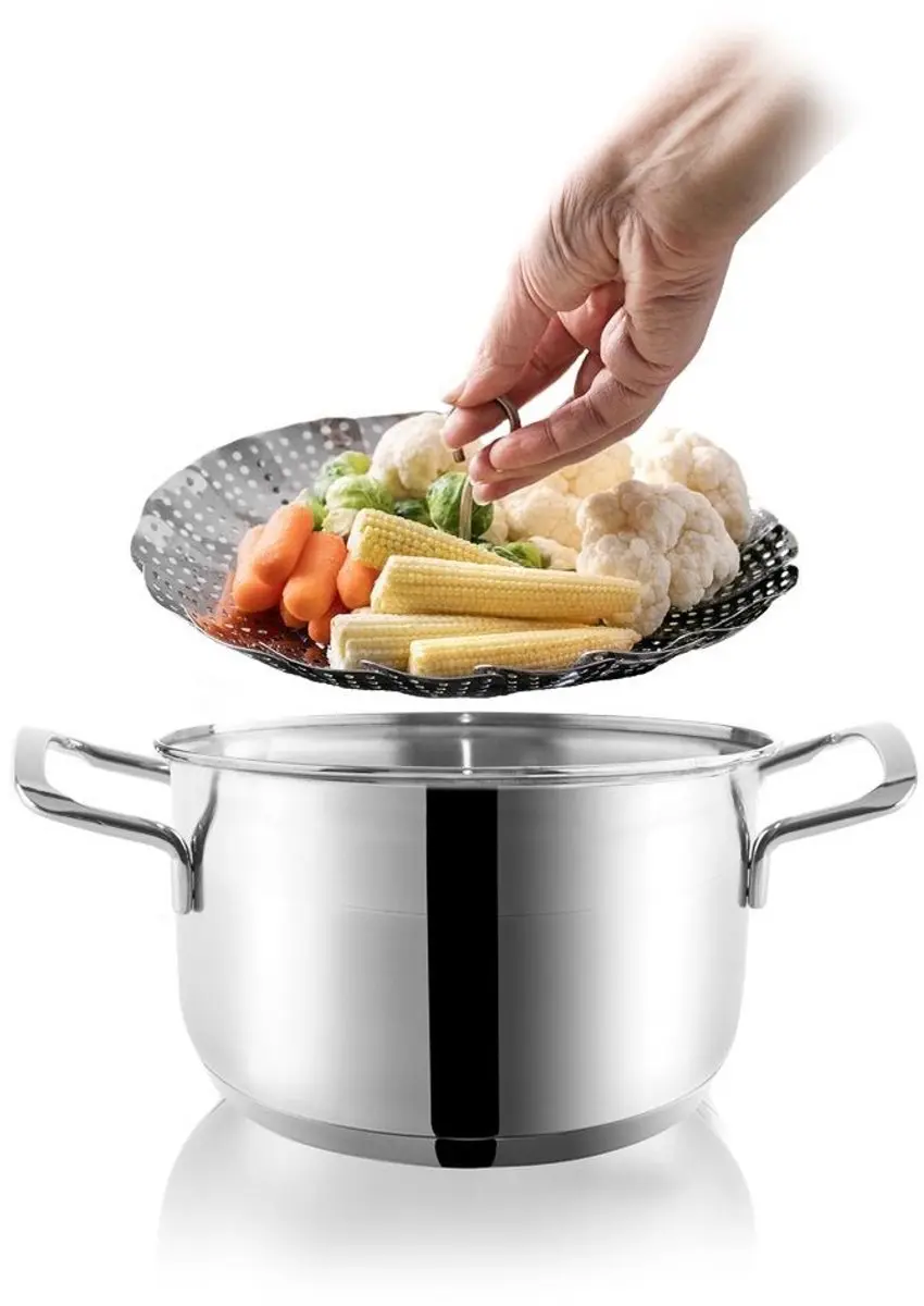 Orion Stoommand Roestvrij Staal - 14-23 cm - Zilver