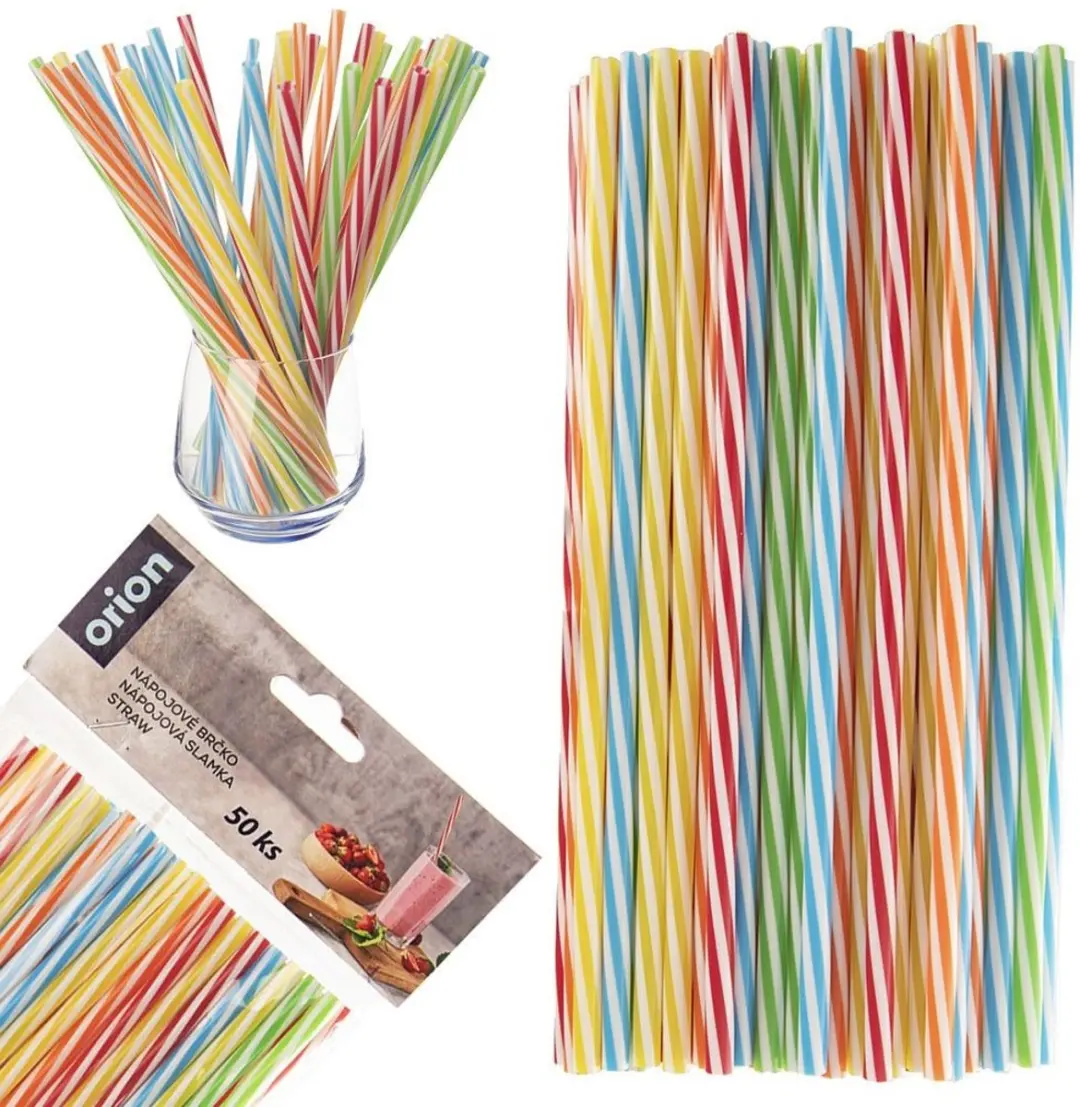 Orion Herbruikbare Drinkrietjes 22cm - 50 Stuks - Multicolor
