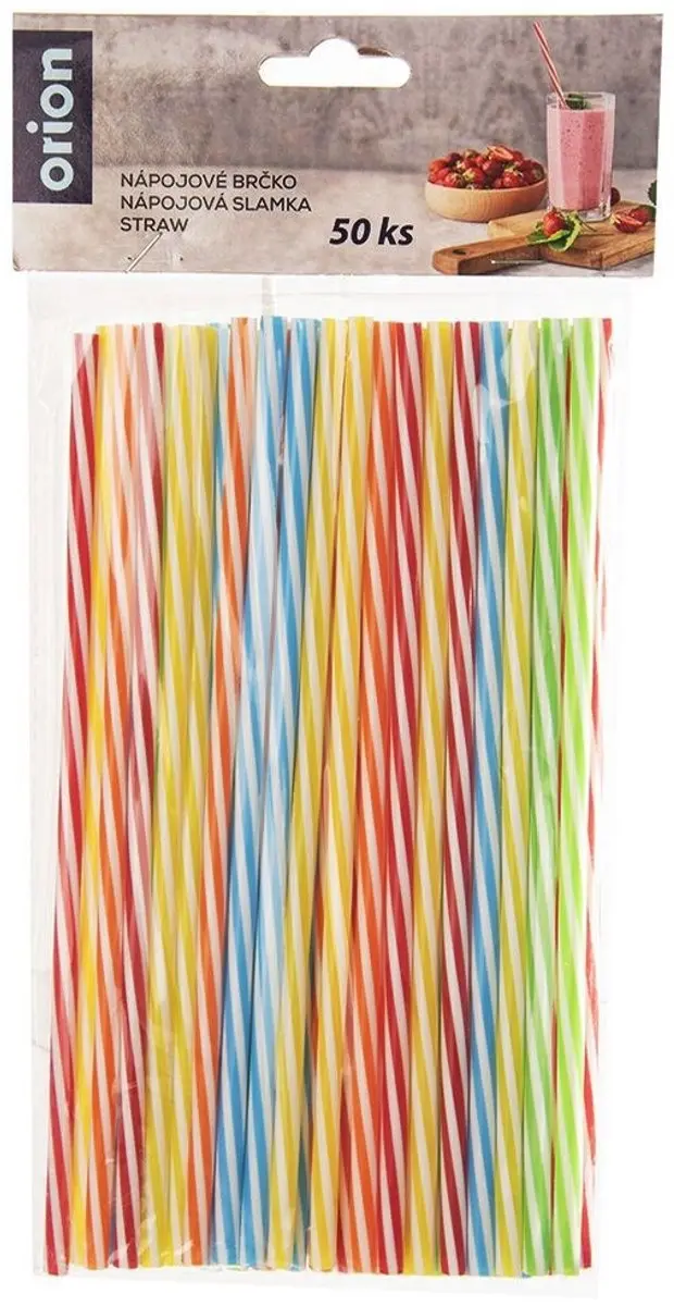 Orion Herbruikbare Drinkrietjes 22cm - 50 Stuks - Multicolor