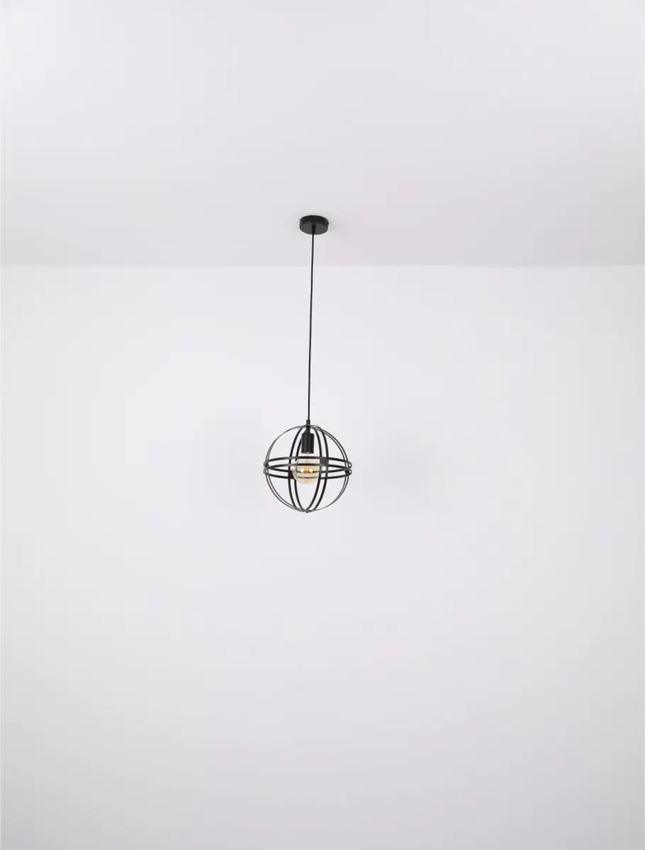 Globo Tamara Hanglamp - 3 Lichtpunten - Ø47cm - Zwart