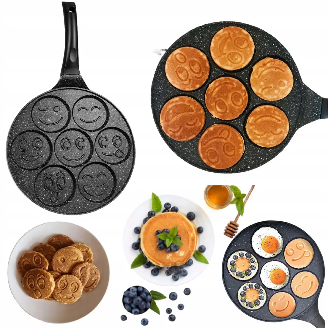 Orion Pannenkoekenpan met 7 Vormpjes 26,5 cm - Grijs