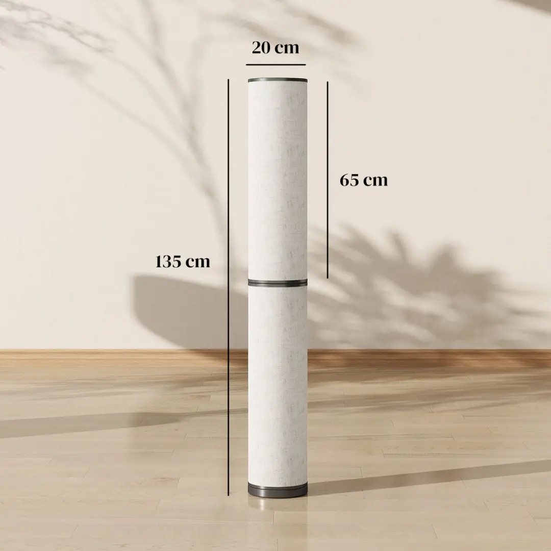 Homcom Vloerlamp Beige - 30W - afbeelding 6 van 6