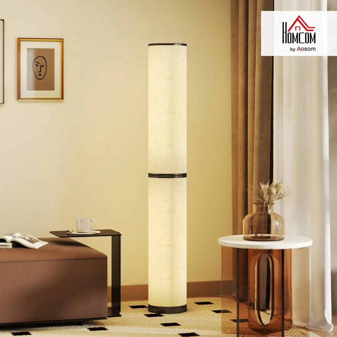 Homcom Vloerlamp Beige - 30W