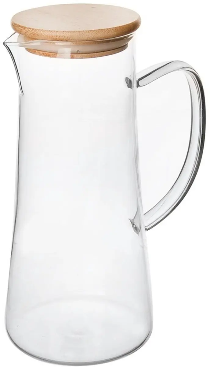 Orion Glazen Karaf 1,35L - Bamboe Deksel