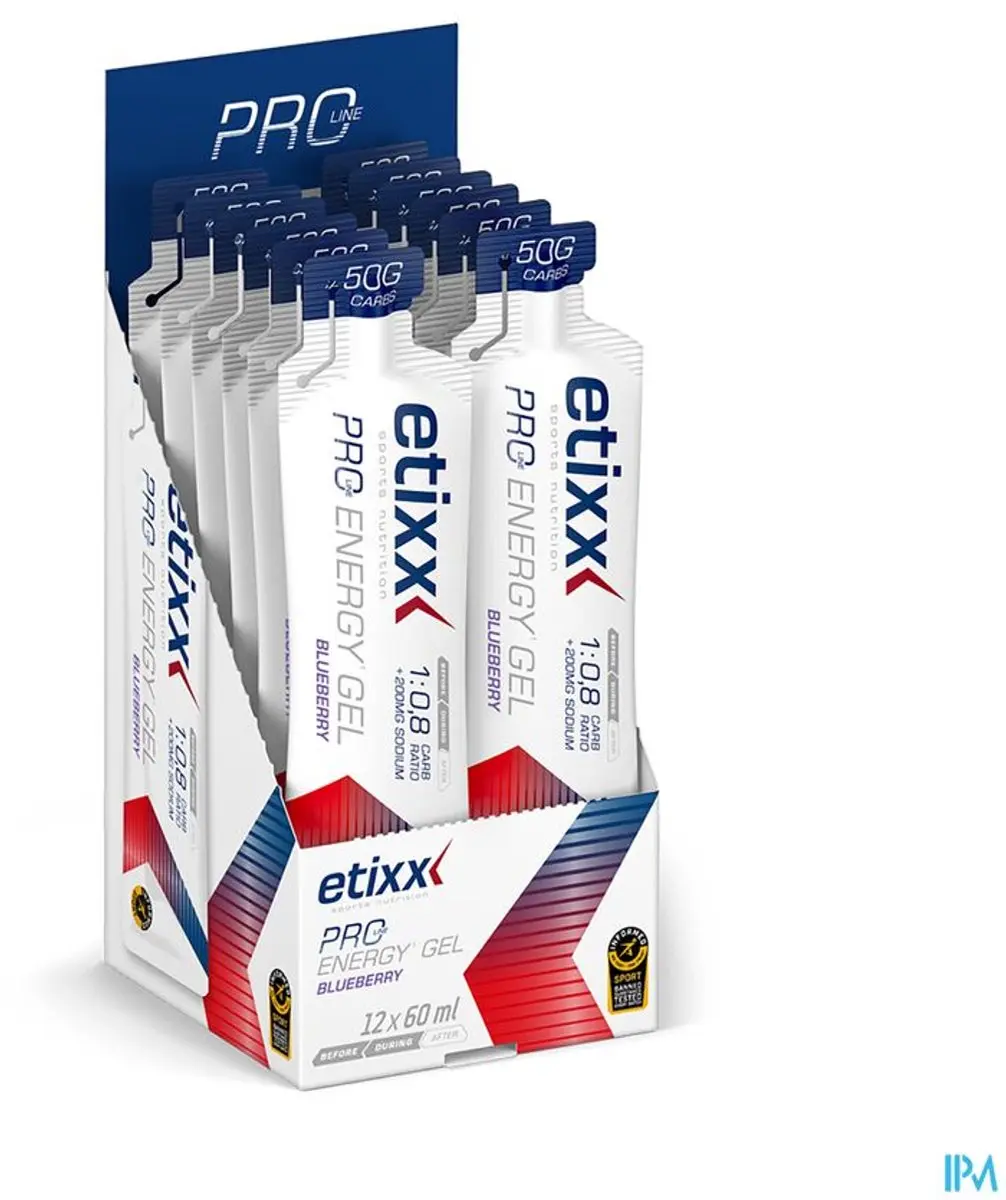 Etixx Pro Line Energy Gel 12x60ml - Bosbessen