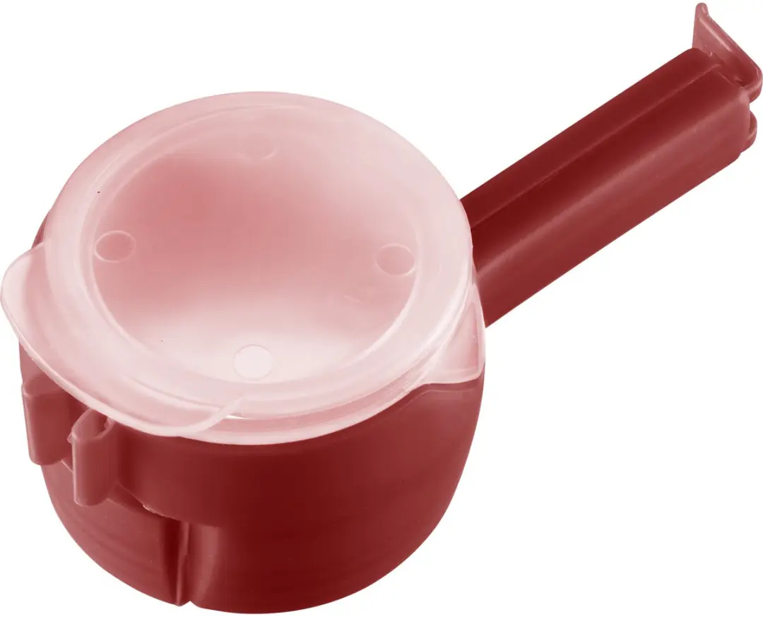 Westmark 2 Zakclips met schenktuit 52652270 - Rood/Grijs