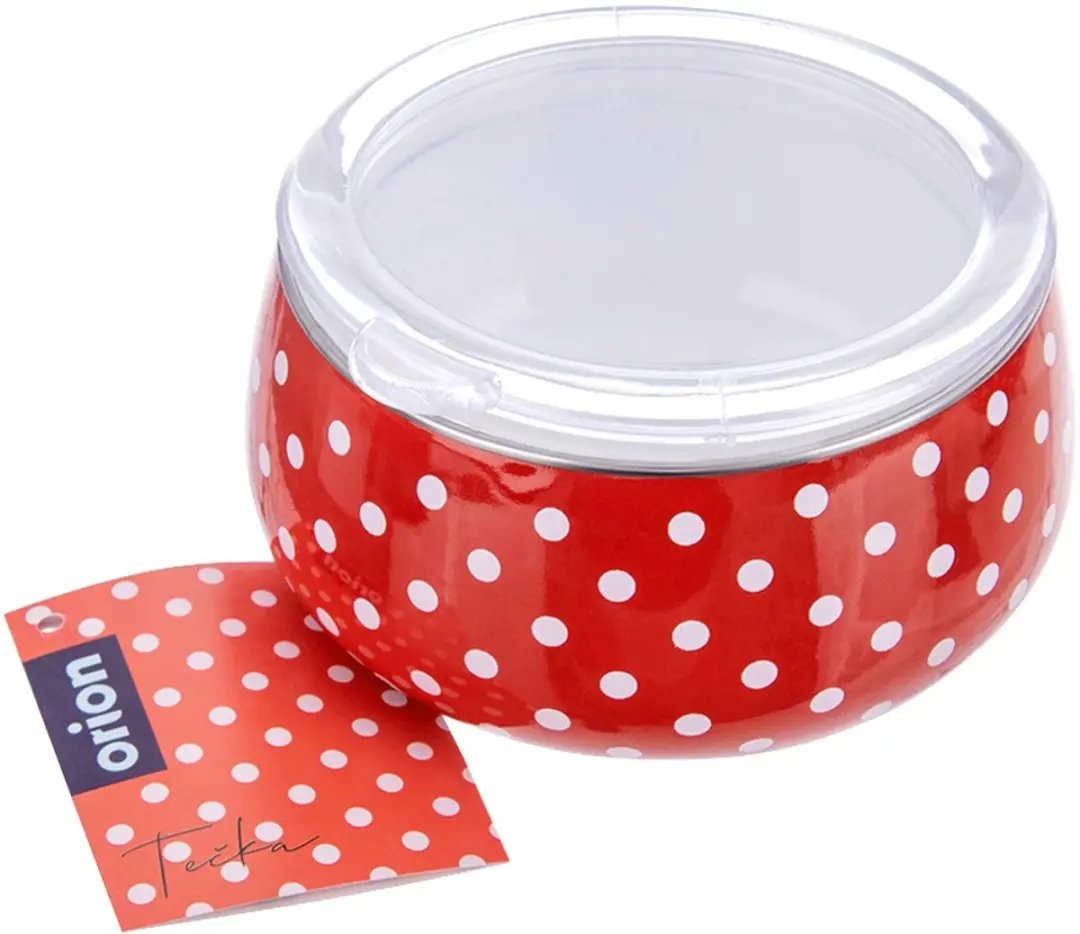 Orion Tecka Serie Emaille Kom 600ml - Rood