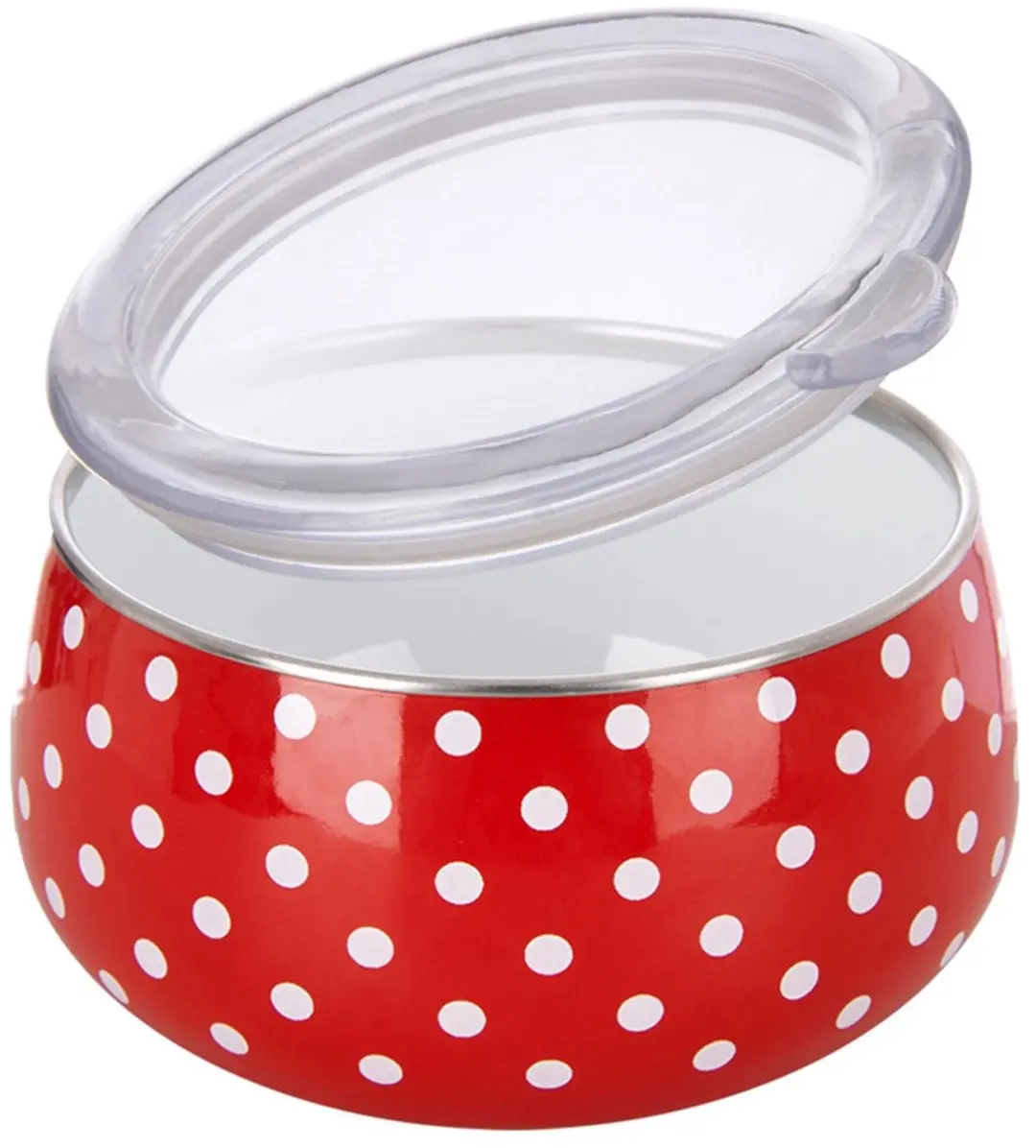 Orion Tecka Serie Emaille Kom 600ml - Rood