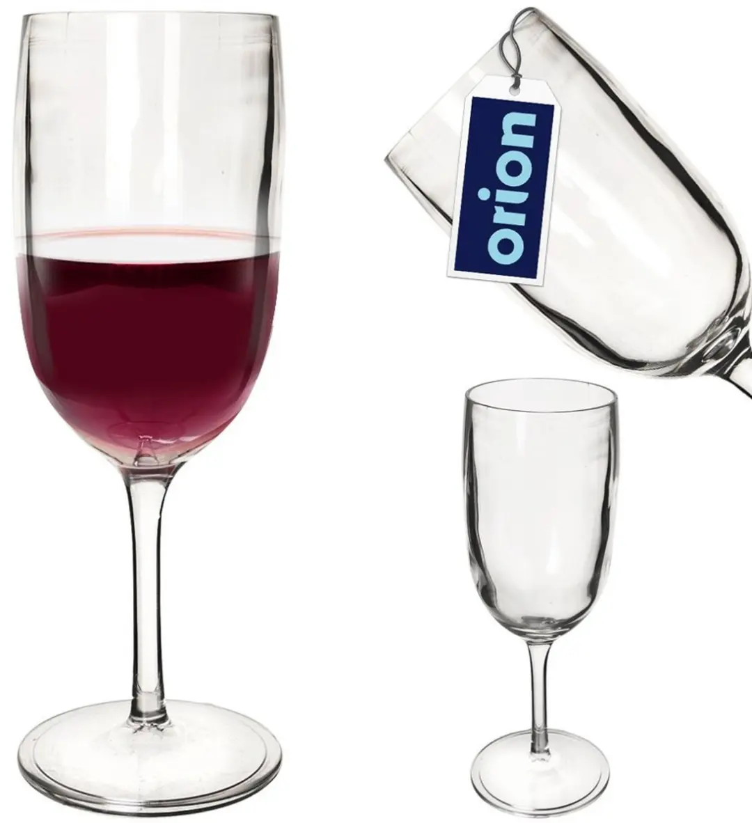 Orion Plastic Wijnglas 320ml - Transparant