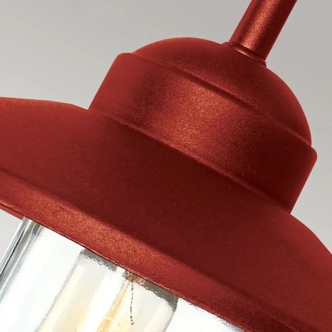 Elstead LED Wandlamp Klampenborg E27 60W - Dimbaar - IP44 - Oxide Red