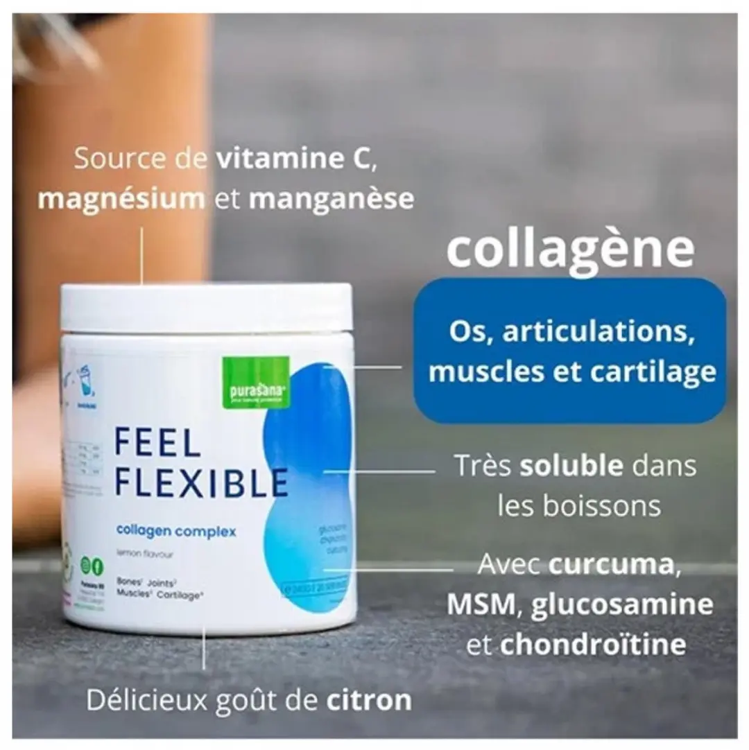 Purasana Feel Flexible Collageen MSM Kurkuma Glucosamine 240g