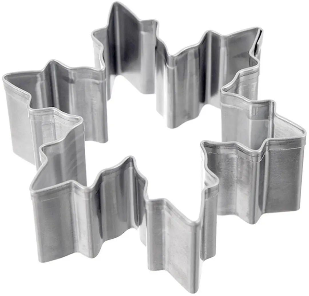 Orion Koekjesuitsteker Sneeuwvlok - 5,5 cm - RVS