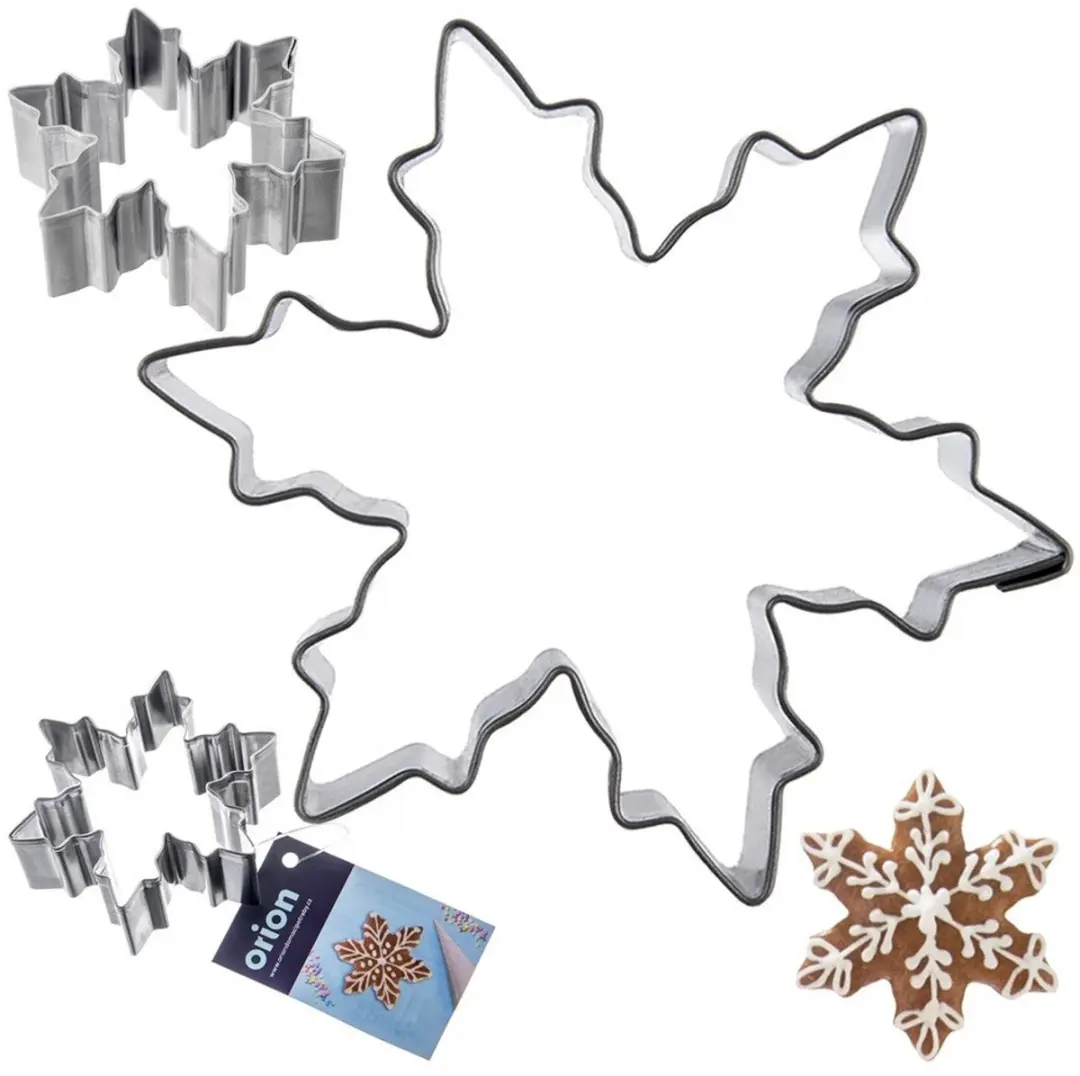 Orion Koekjesuitsteker Sneeuwvlok - 5,5 cm - RVS
