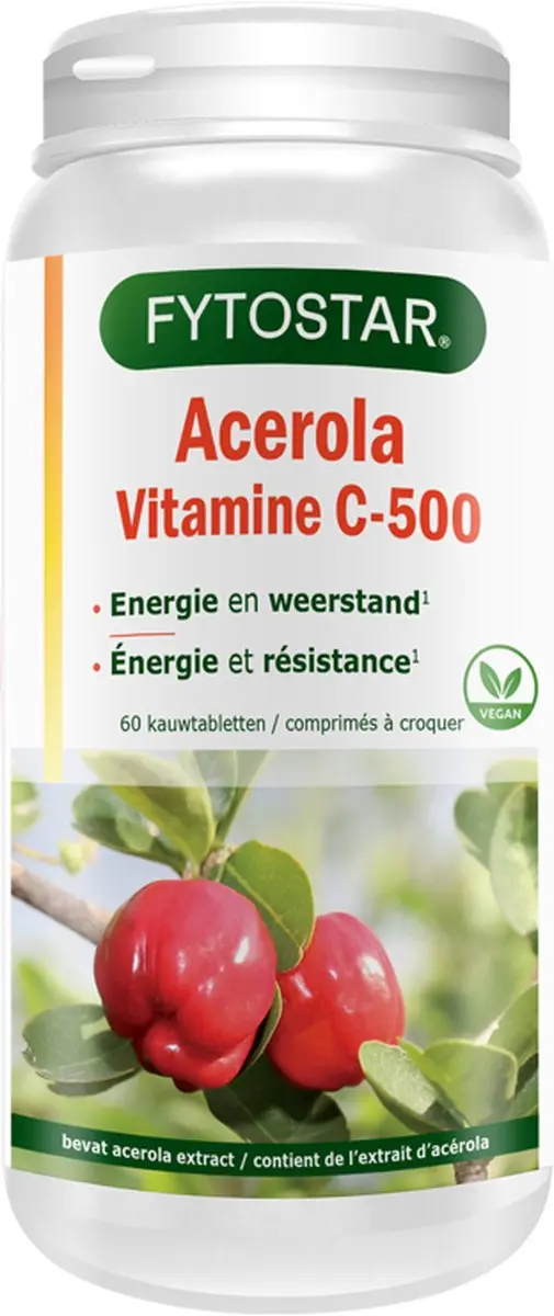 Fytostar Acerola C 500 Kauwtabletten 60 Stuks
