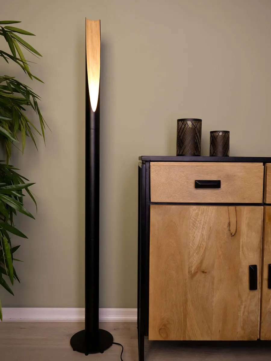 Eglo Barbotto Vloerlamp - Zwart/Bruin - afbeelding 6 van 6