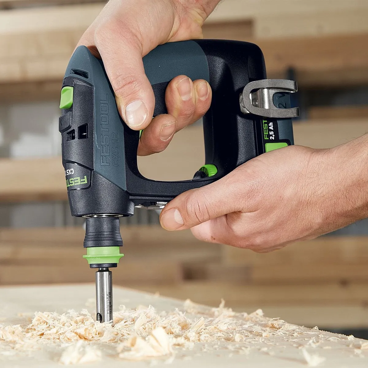 Festool CXS 12 2.5-Plus Accuschroefboormachine - 2x Accu BP 12 Li 2.5
