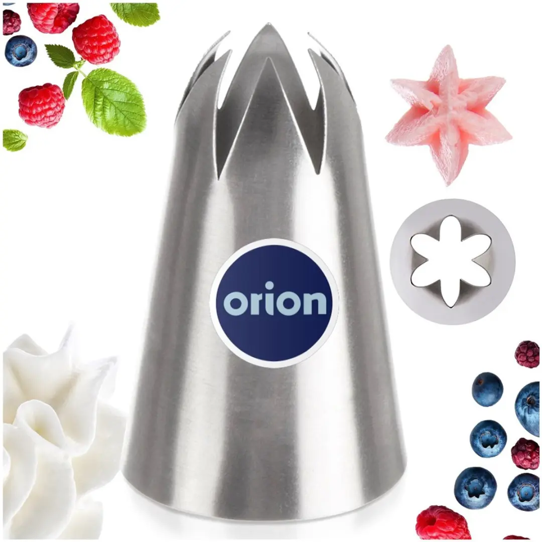 Orion Spuitmond Edelstaal Ster - Spuitzakaccessoire - Zilver