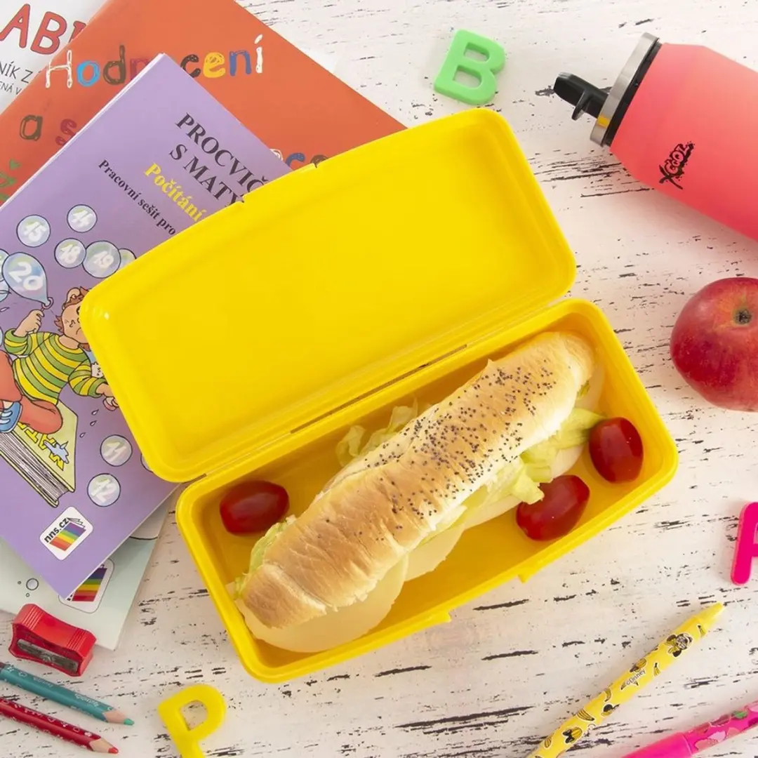 Orion Lunchbox Geel 500ml - Schoolmotief