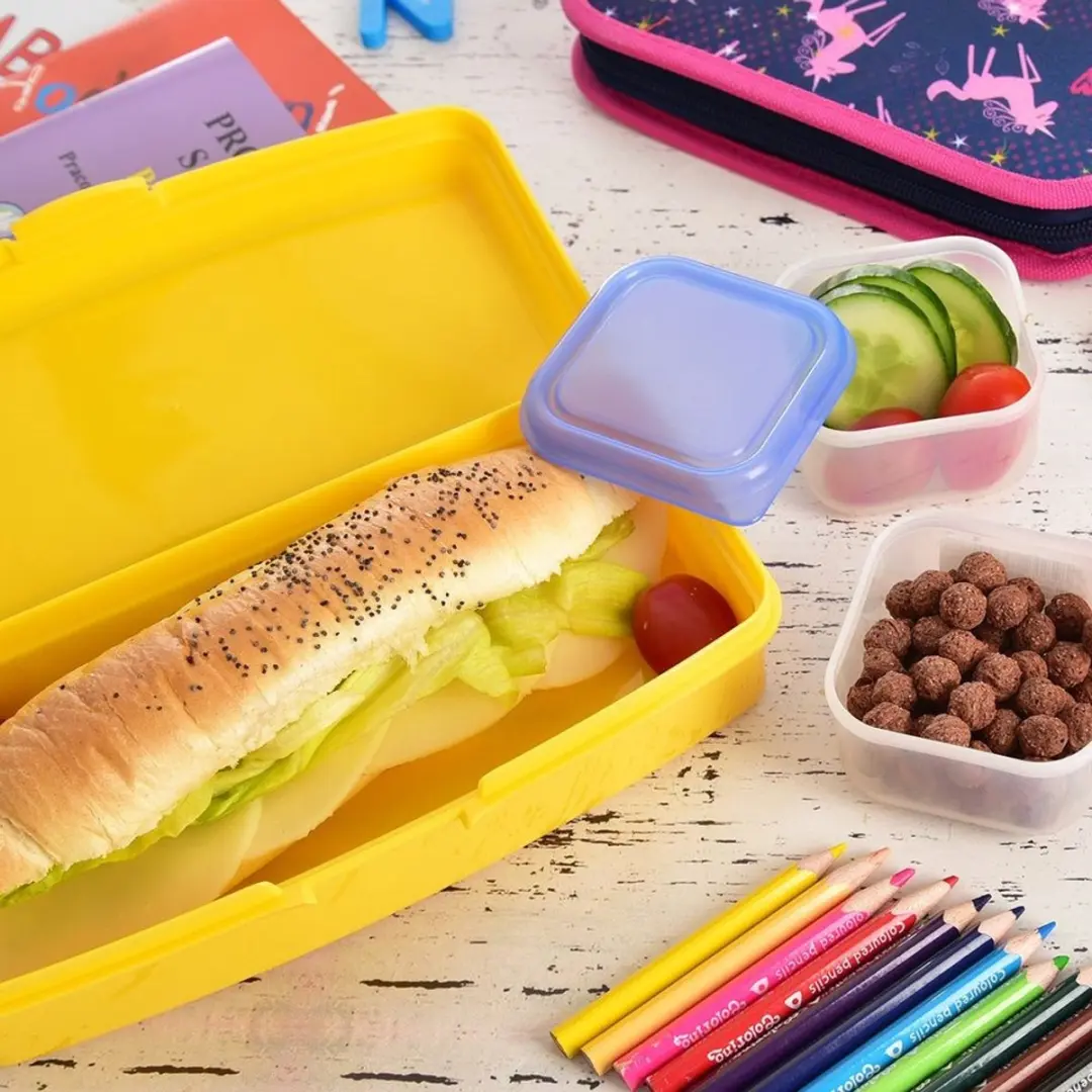 Orion Lunchbox Geel 500ml - Schoolmotief - afbeelding 6 van 6