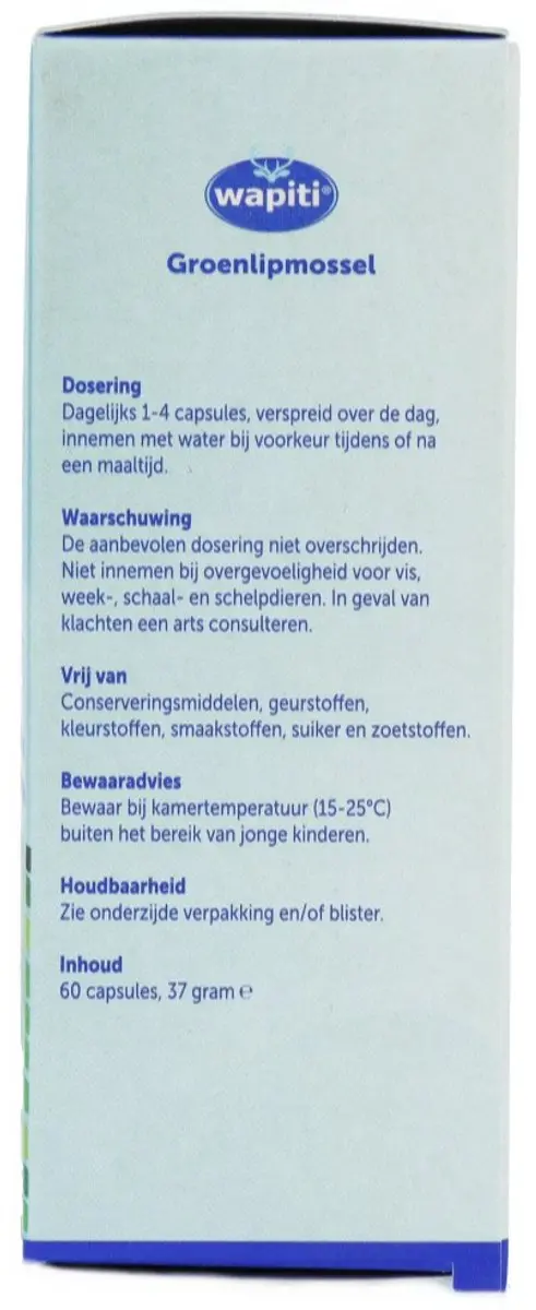 Wapiti Mossel Extract Voedingssupplement 60 Capsules