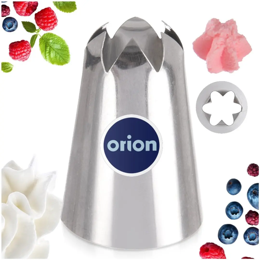 Orion Spuitmond Edelstaal Bloem - Spuitzakaccessoire