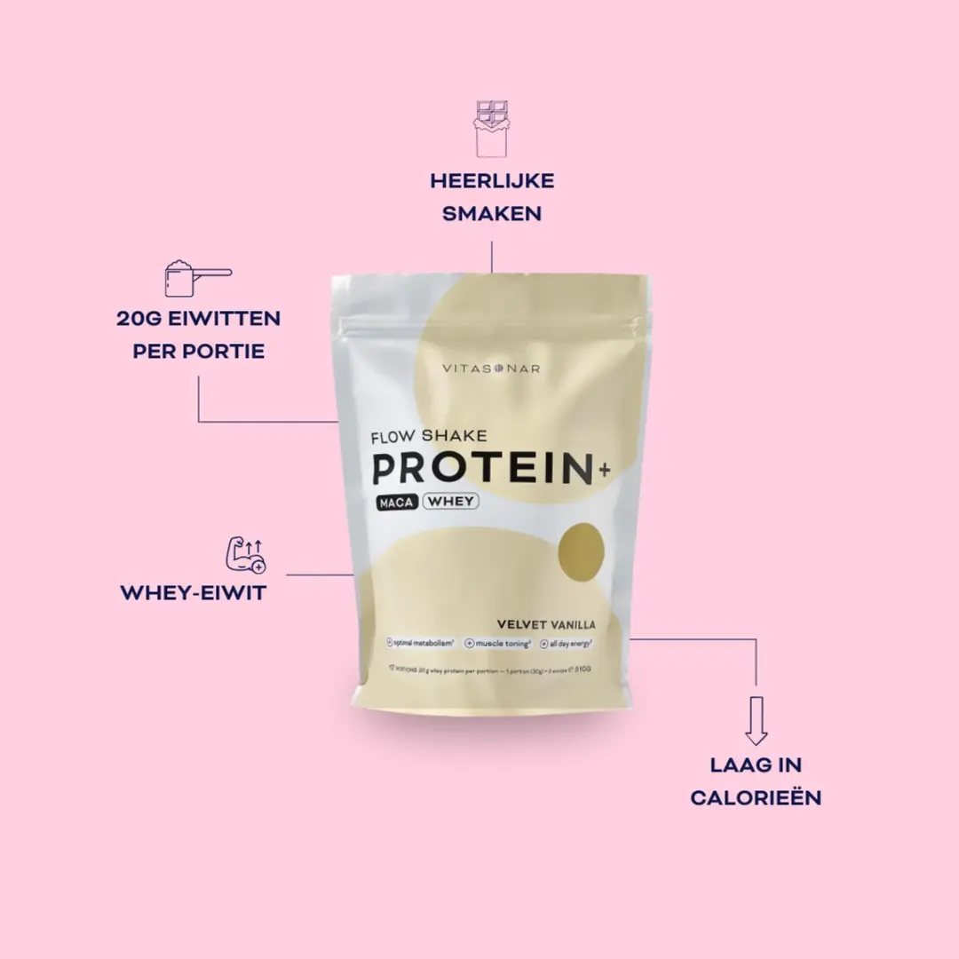 Vitasonar Flow Shake Protein+ Velvet Vanilla 510g