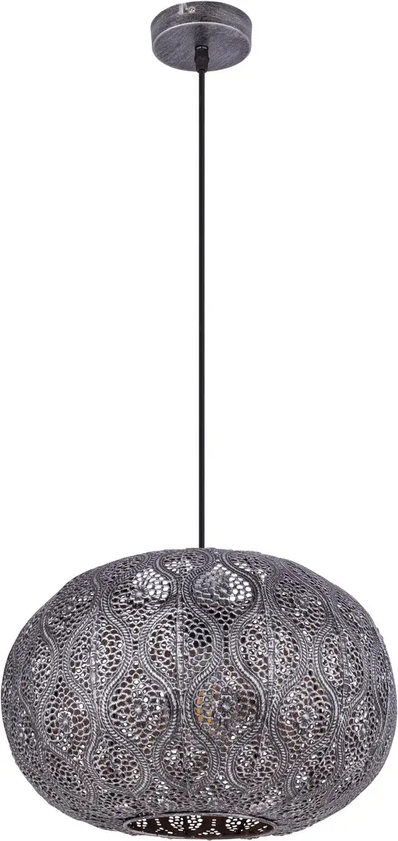 Globo Solera Hanglamp - Ø30cm - Zilver - LED E27