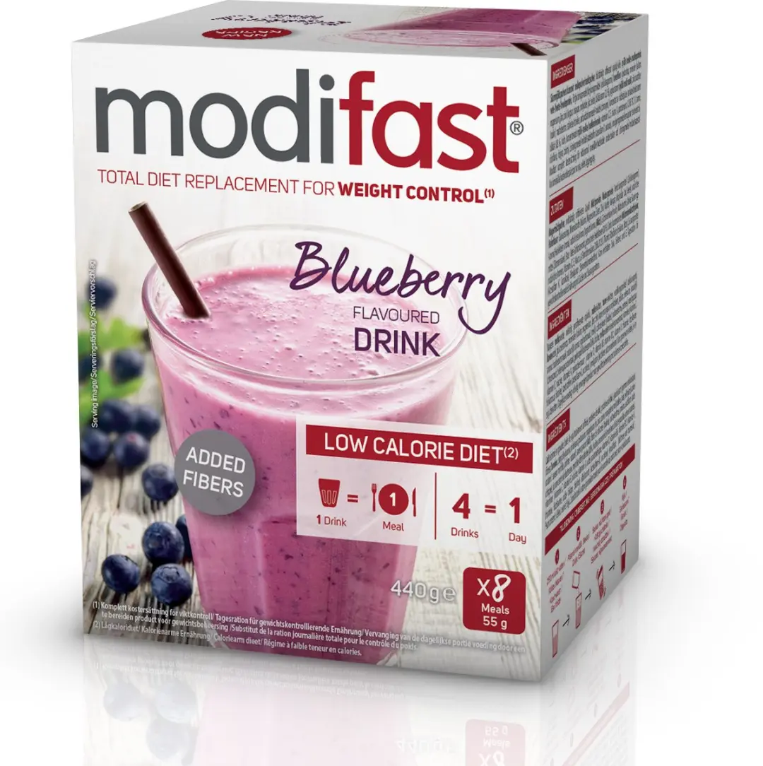 Modifast Intensive Milkshake Bosbes - 8x55g