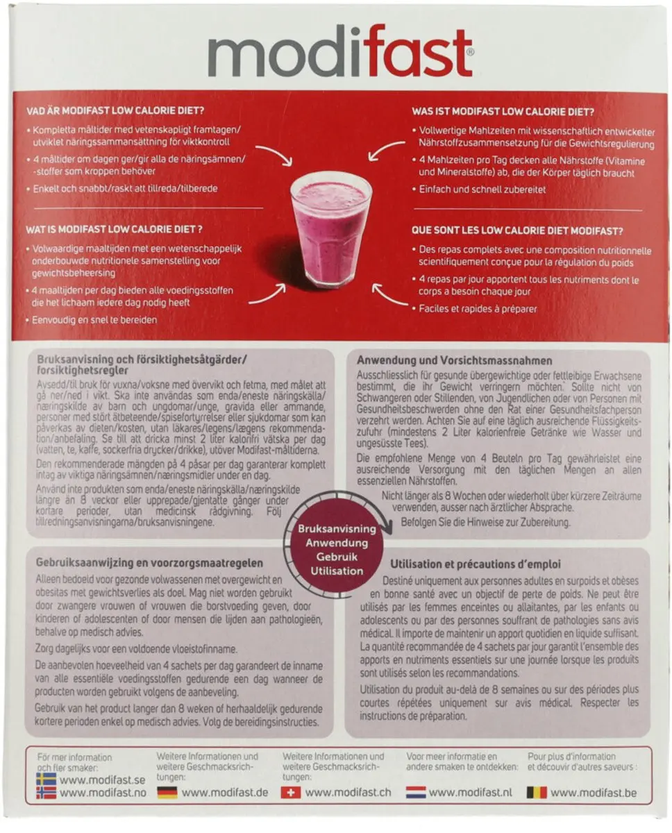 Modifast Intensive Milkshake Bosbes - 8x55g