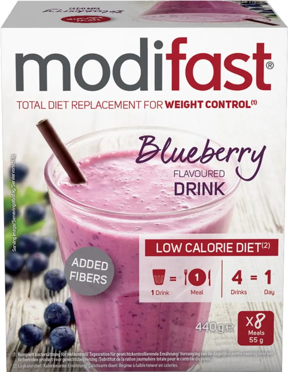 Modifast Intensive Milkshake Bosbes - 8x55g