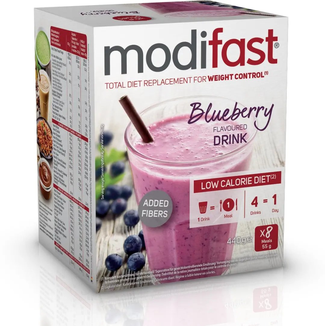 Modifast Intensive Milkshake Bosbes - 8x55g
