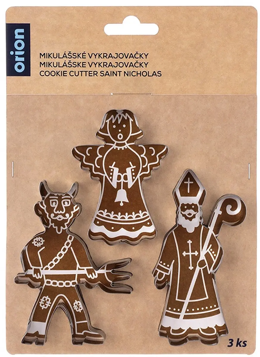 Orion Kerstman & Engel Koekjessnijders - 3 Stuks - Zilver