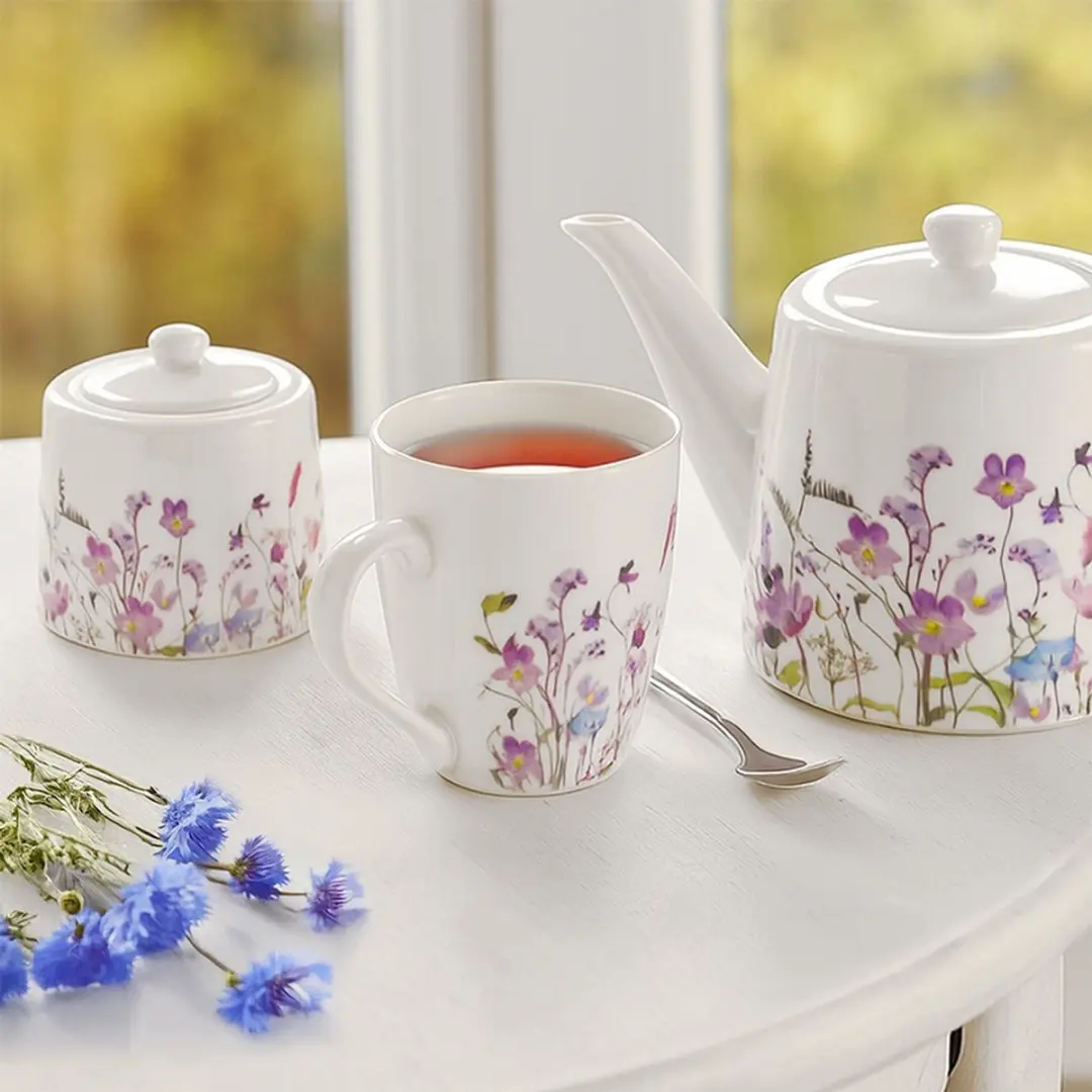 Orion Louka Suikerpot - 320ml - Bloemen - Meerkleurig