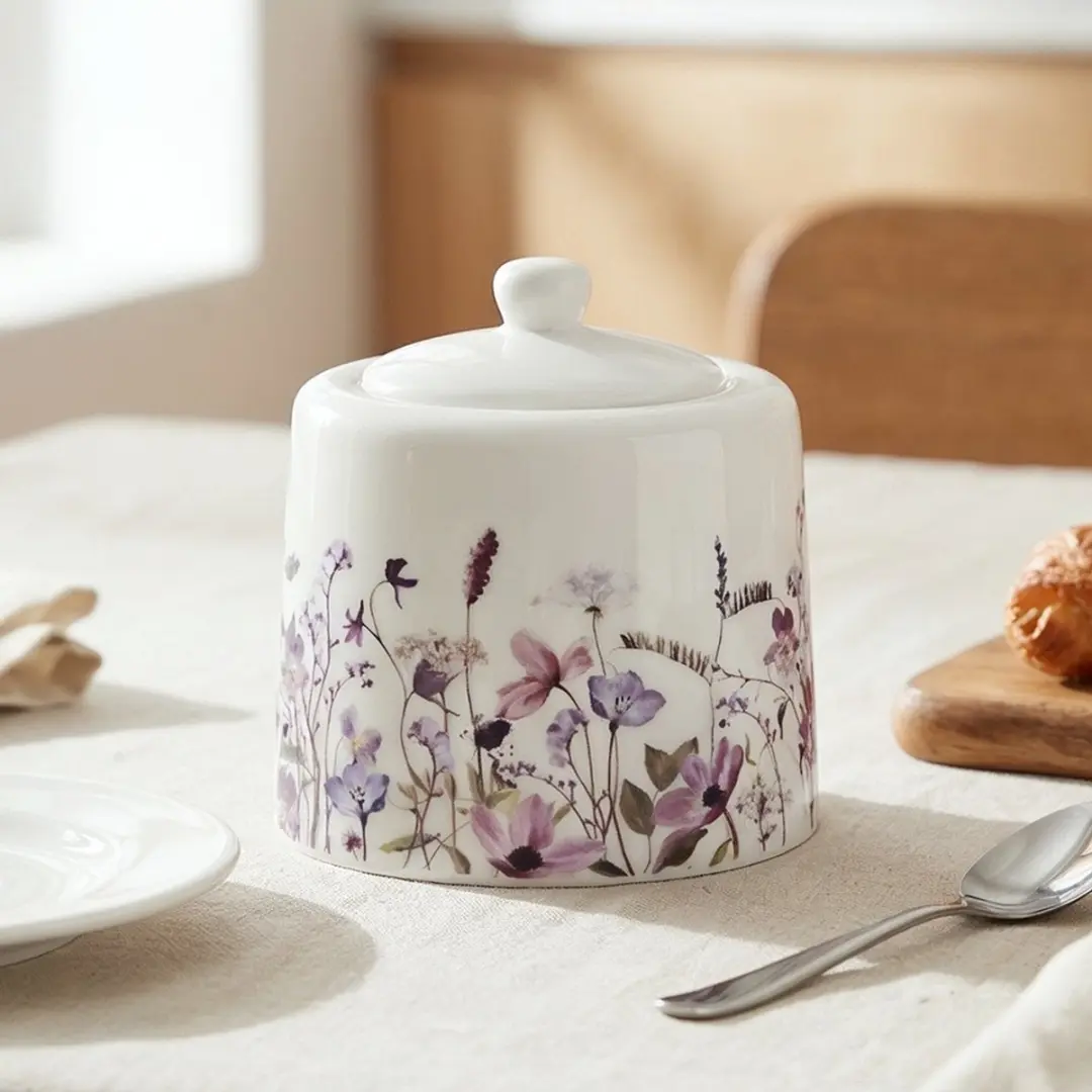 Orion Louka Suikerpot - 320ml - Bloemen - Meerkleurig