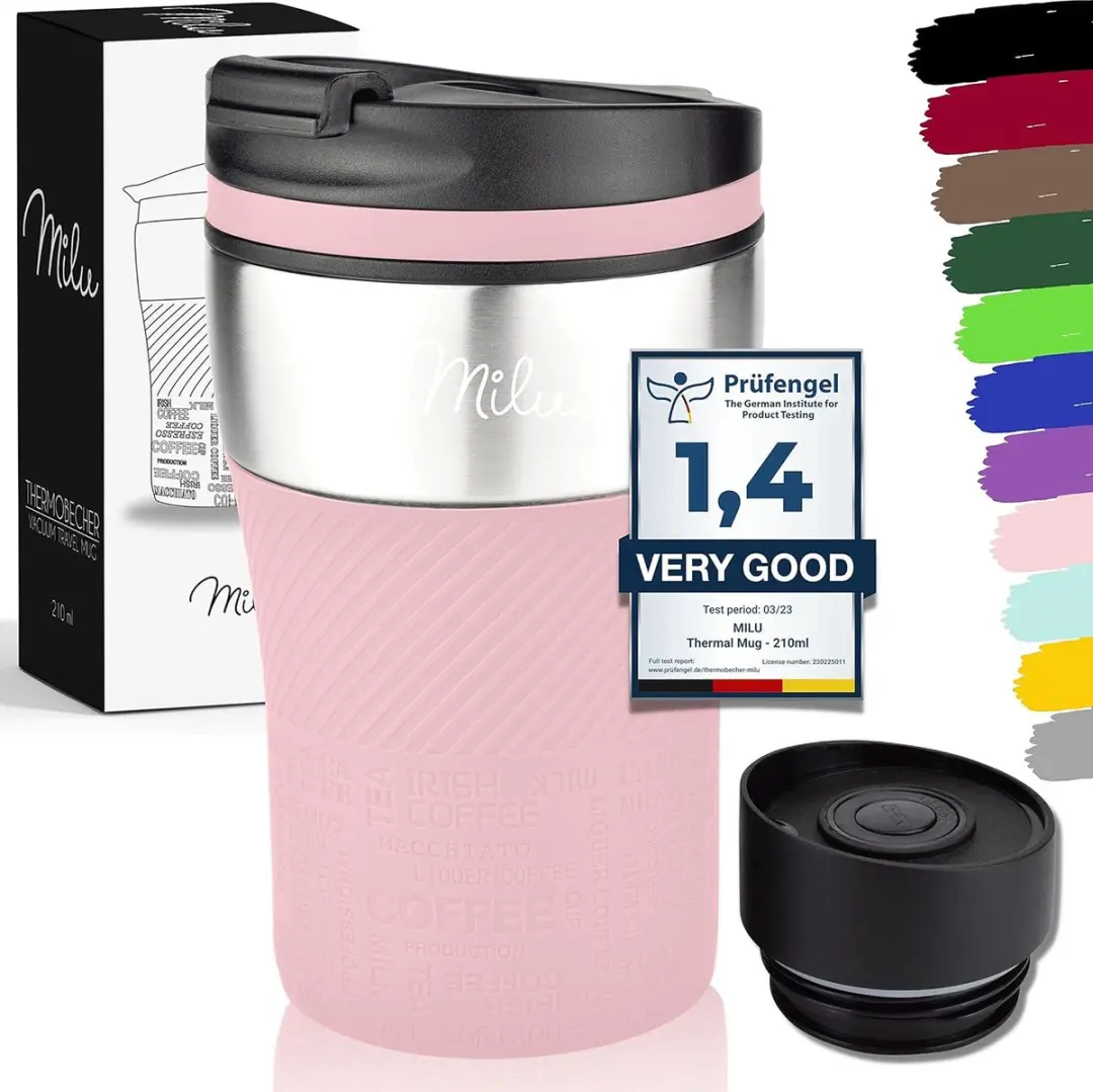 Milu Thermosbeker Roze 210ml