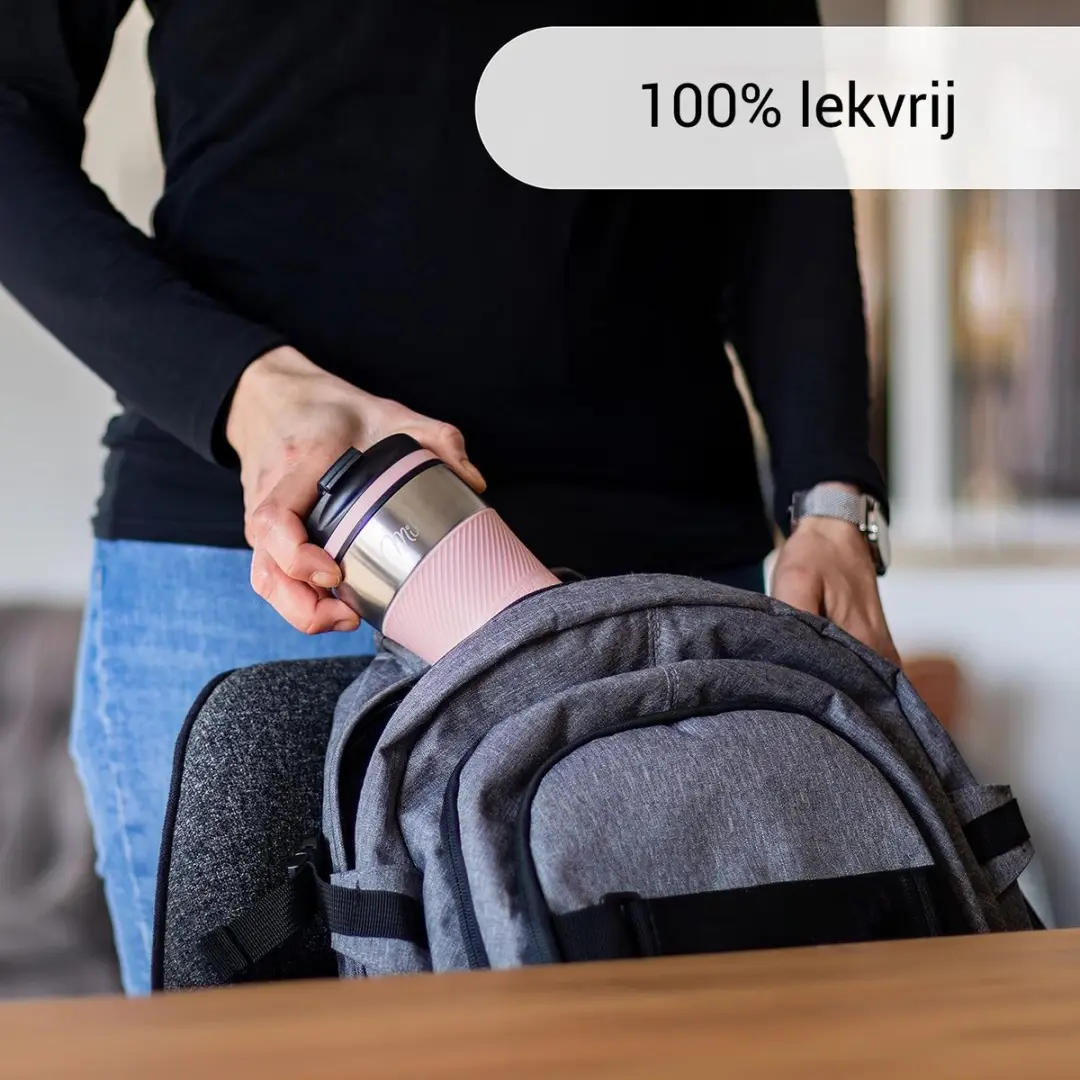 Milu Thermosbeker Roze 210ml - Dubbelwandig Isolerend - afbeelding 6 van 6