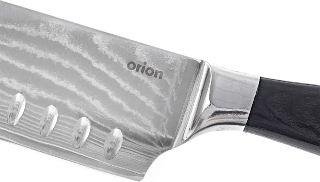 Orion Santoku Mes Damascus 31cm - Zilver/Zwart