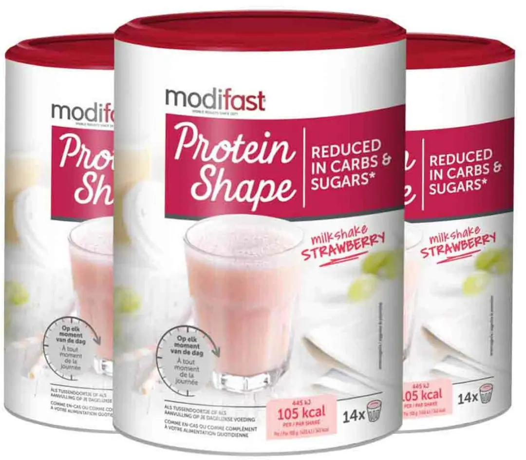 Modifast Protein Shape Milkshake Aardbei - 3x420g