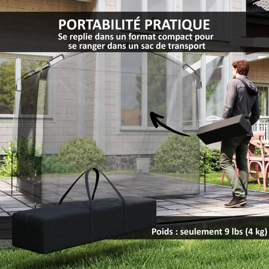 Outsunny Fietsenstallingtent Oxford 220x150x195cm - Zwart