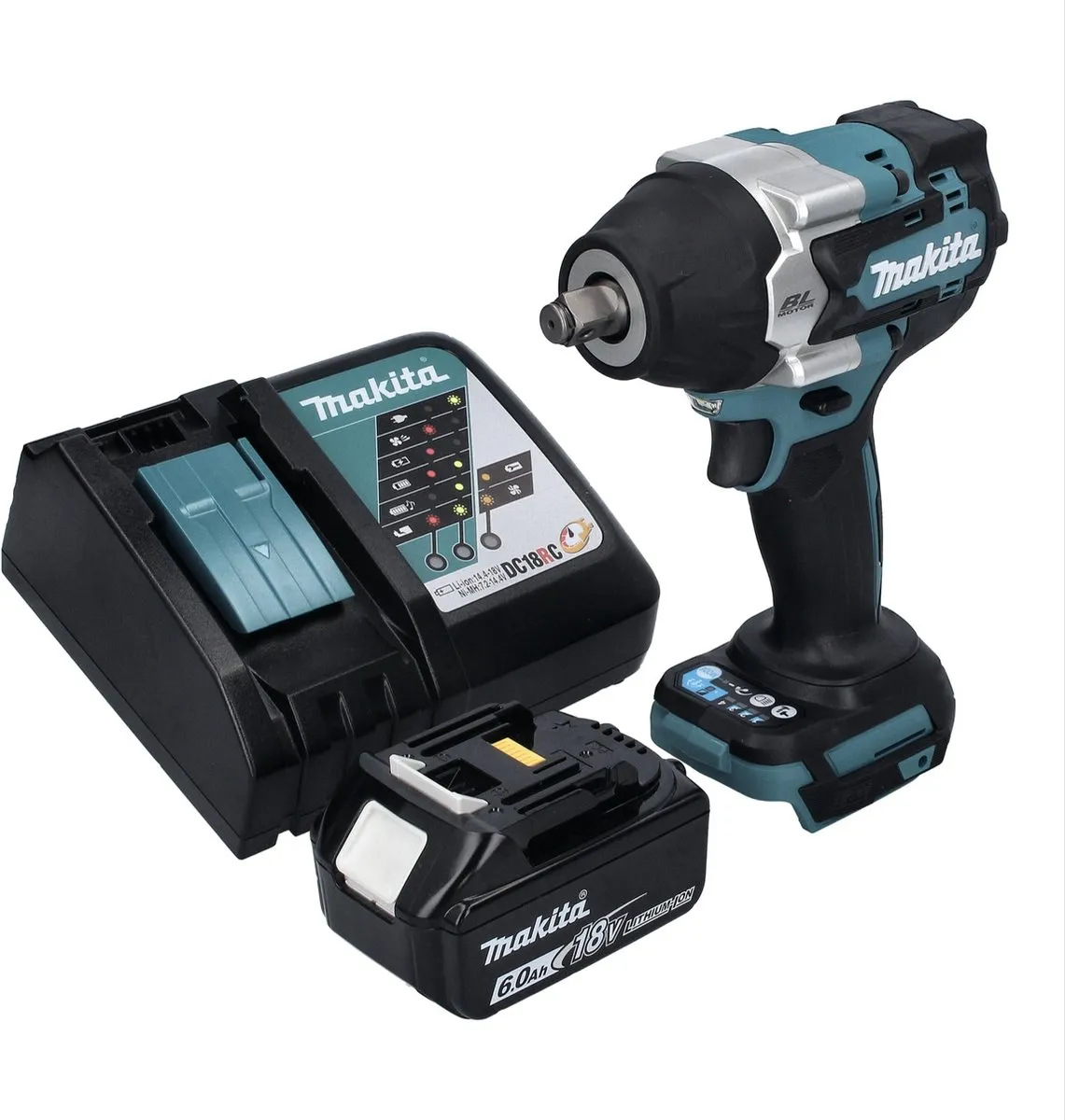 Makita DTW 700 RG1 Accu Slagmoersleutel 18V 700Nm - Borstelloos