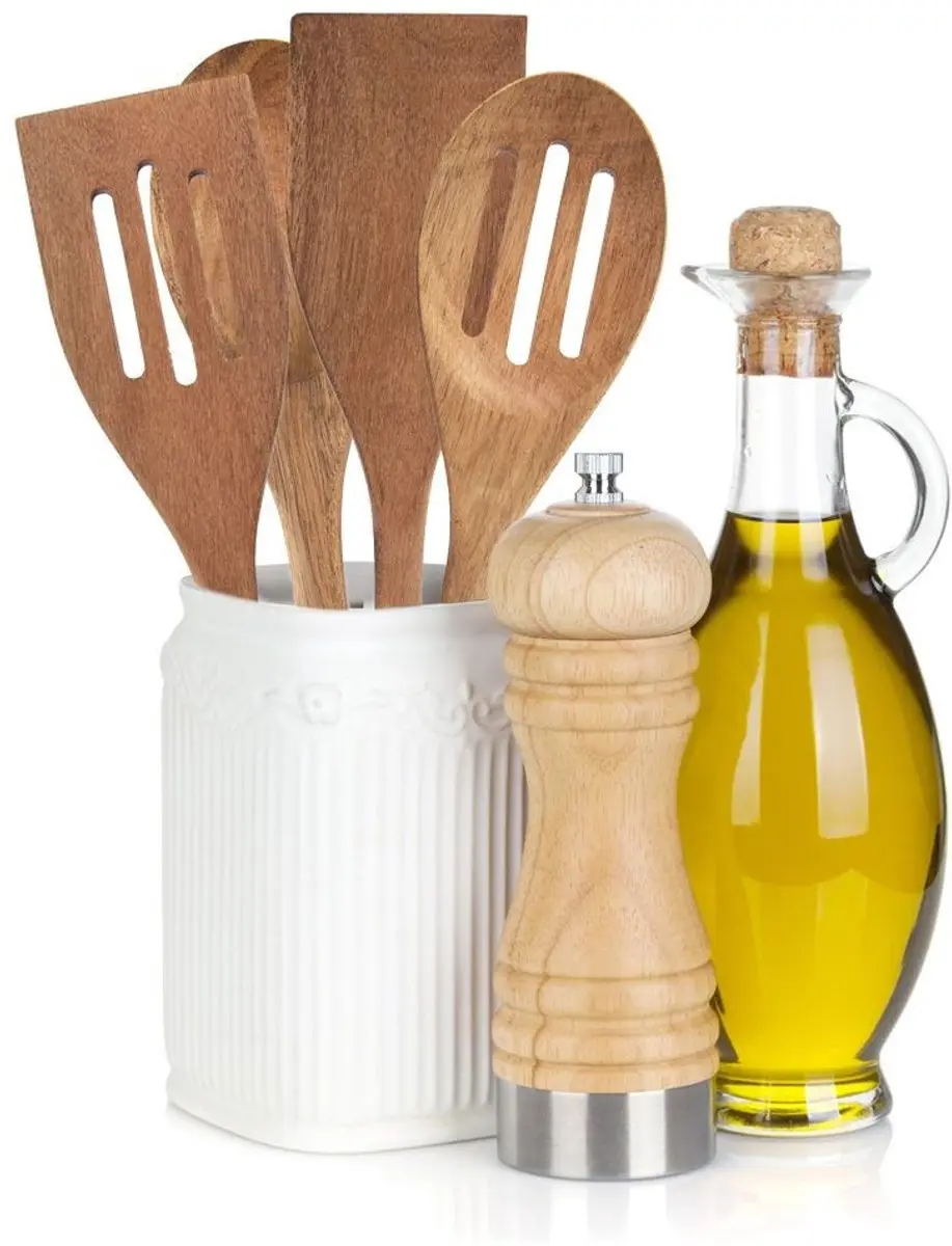 Orion Acacia White Houten Keukenspatel - Wit