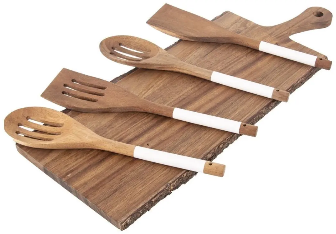 Orion Acacia White Houten Keukenspatel - Wit