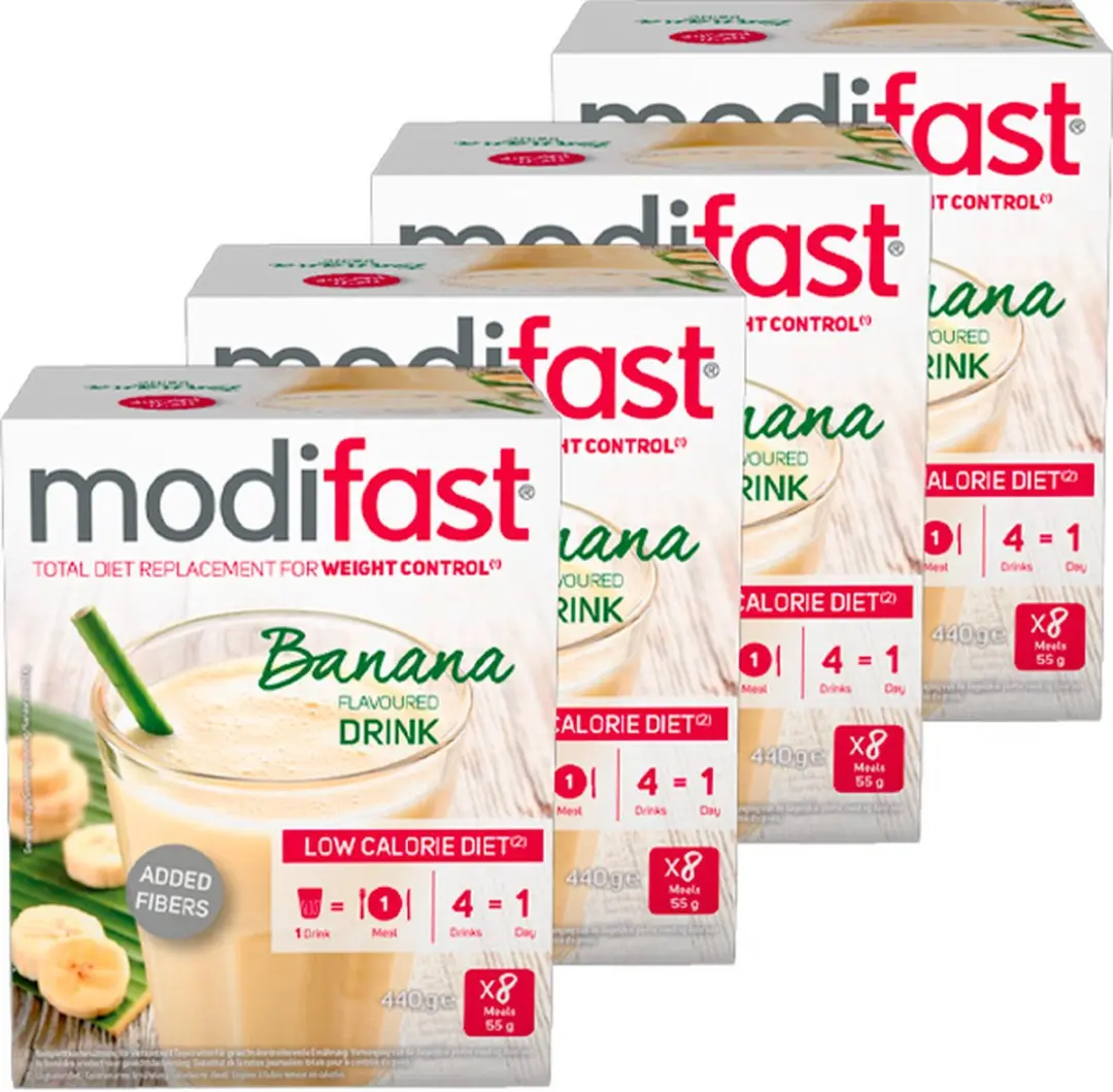 Modifast Intensive Milkshake Banaan 1.760g - 4x8 Zakjes