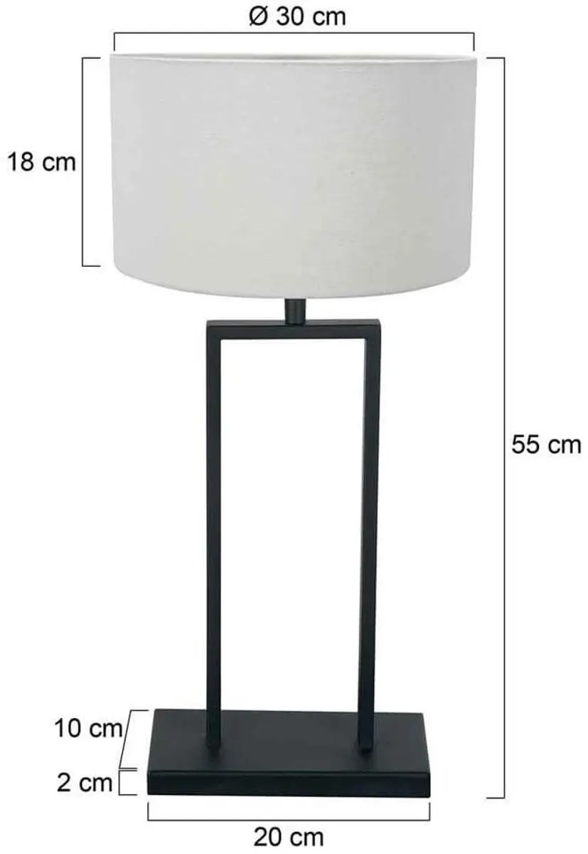 Steinhauer Stang 3860ZW Tafellamp - Zwart