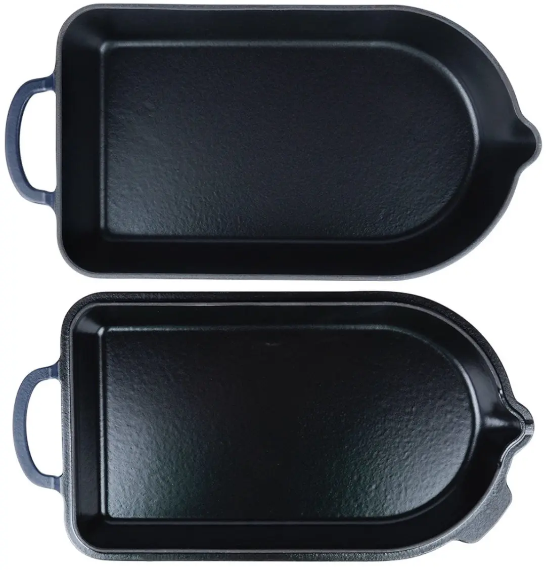 Orion Litina Serie Gietijzeren Braadslede 2-in-1 - 2 Stuks - Zwart/Blauw - afbeelding 4 van 6