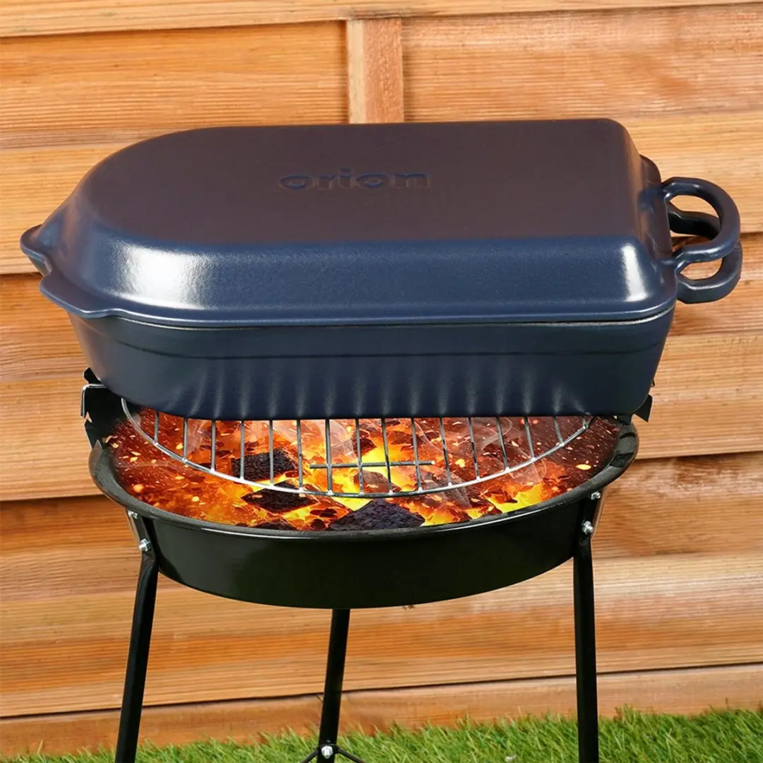 Orion Litina Serie Gietijzeren Braadslede 2-in-1 - 2 Stuks - Zwart/Blauw - afbeelding 6 van 6
