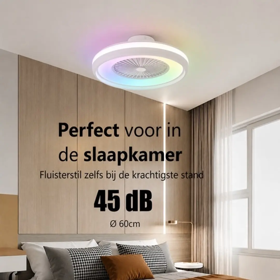 Freelight Ventola Plafondventilator F7101W - Wit Ø60cm
