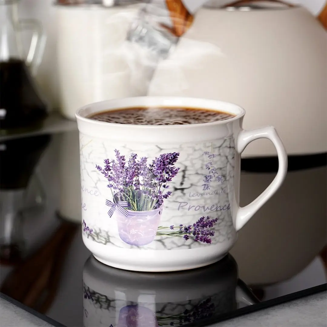 Orion Keramische Mok Lavendel 650ml - Wit